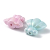 UV Plating Rainbow Iridescent Acrylic Beads OACR-A029-06-2