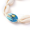 Adjustable Printed Cowrie Shell Braided Bead Bracelets BJEW-JB05154-02-3