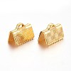 201 Stainless Steel Ribbon Crimp Ends STAS-L214-11G-1