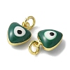 Brass Enamel Charms KK-S518-03B-G-2