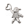 304 Stainless Steel Pendants STAS-Q362-01D-P-1