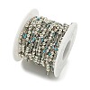 Brass Enamel Round Beaded Link Chain CHC-G022-07P-18-3