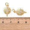 Brass Micro Pave Clear Cubic Zirconia Pendants CU-E003-16G-C-3