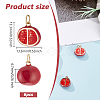 6Pcs Brass Enamel Pendants KK-ME0003-37-2