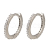 Rack Plating Brass Micro Pave Cubic Zirconia Hoop Earrings EJEW-H143-15P-4