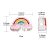 5Pcs Transparent Acrylic Enamel Beads OACR-YW0001-31A-3