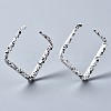 Spray Painted CCB Plastic Stud Earrings EJEW-Q020-001A-3