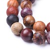 Natural Wood Beads Strands WOOD-F008-07-B-3