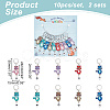 Alloy Enamel & Acrylic Pendant Locking Stitch Markers HJEW-AB00108-2