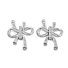 Brass Micro Pave Clear Cubic Zirconia Fold Over Clasps KK-B125-02P-1