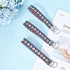 Iron with Polyester Inwrought Keychain KEYC-WH20054-011B-3
