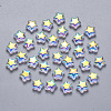 Transparent Spray Painted Glass Beads LS-GLAA-R211-04-G05-1