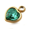 304 Stainless Steel with Rhinestone Pendants STAS-Q346-01G-08-3