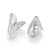 Non-Tarnish 2-Petal 304 Stainless Steel Bead Caps STAS-P221-15P-2