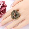 Alloy with Crystal Rhinestone Finger Rings FS-WG47CCC-02-1