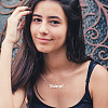 6Pcs 6 Style 304 Stainless Steel Word Pendant Necklace NJEW-KS0001-06P-7