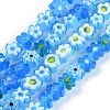 Handmade Millefiori Glass Bead Strands X-LAMP-J035-6mm-09-1