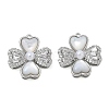 Brass Micro Pave Clear Cubic Zirconia Pendants KK-CBA61F8-07P-1