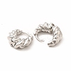 Twist Ring Rack Plating Brass Hoop Earring for Women EJEW-H091-14P-2
