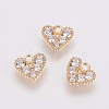 Brass Micro Pave Cubic Zirconia Charms ZIRC-F081-12G-1