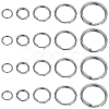 400pcs 5 Styles 304 Stainless Steel Split Rings STAS-SC0005-95-1