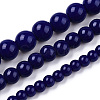 Opaque Solid Color Glass Beads Strands GLAA-T032-P8mm-03-4