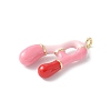 Brass Enamel Pendants KK-E093-03G-A-01-2
