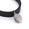 Cowhide Leather Cord Bracelets BJEW-JB04252-4