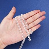 Flower ABS Plastic Imitation Pearl Beaded Trim Garland Strands CHAC-R001-01-4