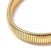 Ion Plating(IP) 304 Stainless Steel Flat Snake Chain Necklaces for Women NJEW-U049-01G-01-2