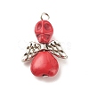 Halloween Dyed Synthetic Turquoise Pendants PALLOY-JF01598-02-1
