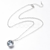 Glass Pendant Necklace NJEW-D281-B-13S-2