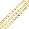 Rack Plating Brass Cuban Link Chains KK-E015-02G-1