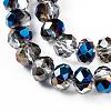 Electroplate Transparent Glass Beads Strands EGLA-A034-T6mm-Z01-4