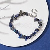 Natural Lapis Lazuli Chips Beaded Bracelet BJEW-JB09686-06-4