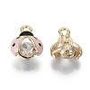 Alloy Rhinestones Enamel Pendants ENAM-T009-53A-RS-2
