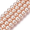Electroplate Non-magnetic Synthetic Hematite Beads Strands G-L485-01C-RG-1