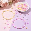 350Pcs 7 Colors Opaque Colours Luster Glass Seed Beads SEED-YW0003-23-4