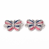 Brass Micro Pave Cubic Zirconia Connector Charms KK-E068-VB407-2-2