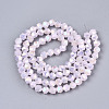 Electroplate Glass Beads Strands X-EGLA-T019-07B-2