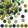 70Pcs 7 Colors Pave Disco Ball Beads RB-PH0001-34-1