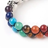 Chakra Natural Howlite Braided Bead Bracelets BJEW-O164-A01-3