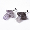 Natural Amethyst Pendants G-R480-02B-2