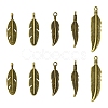 60Pcs Tibetan Style Alloy Pendants TIBEP-FS0001-19-3