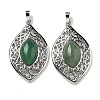 Natural Green Aventurine Pendants G-Q158-02F-1