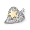 Brass Micro Pave Cubic Zirconia Pendants KK-S510-32GP-02-2