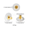 Brass Ear Nuts KK-YW0001-63G-5