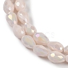 Opaque Solid Color Electroplate Glass Beads Strands EGLA-N013-P4mm-B08-3