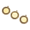 Zinc Alloy Pendant Settings for Cabochon & Rhinestone PALLOY-A15290-AG-FF-3