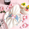 Heart Wood Beaded Napkin Rings AJEW-SC00039-5